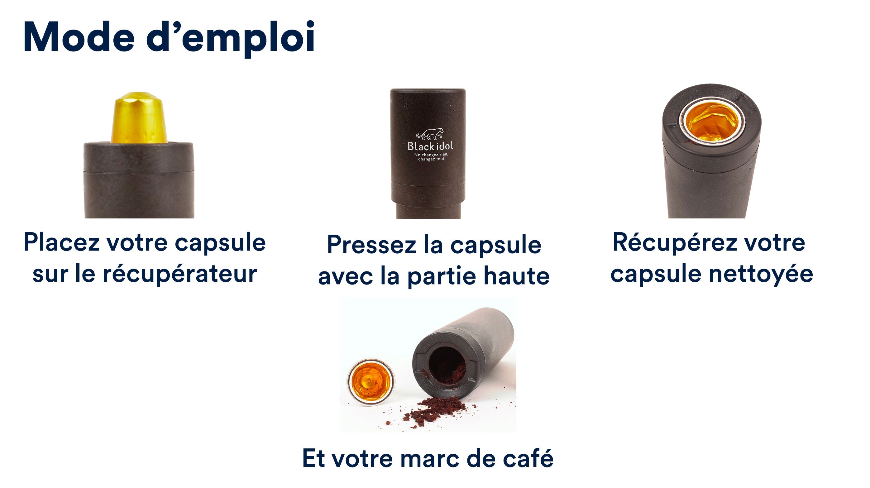 mode emploi récupérateur de café